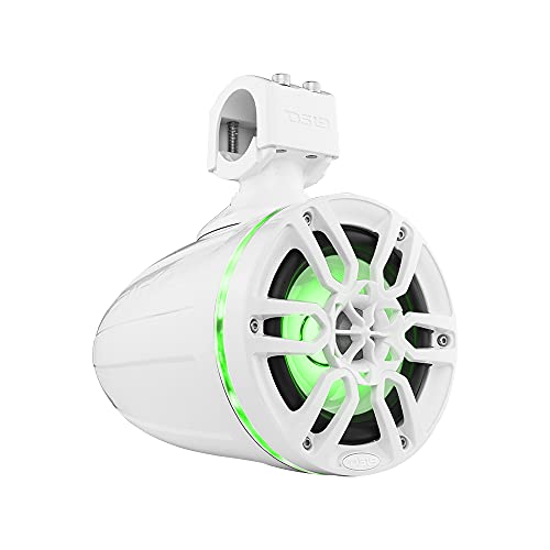 Image of DS18 NXL-X6TP /WH Hydro 6.5 inch Marine Towers with Integrated RGB LED Lights High Performance, Marine Grade IP65 Rated, 300 W Max 150 W RMS 4 Ohms (Pair)