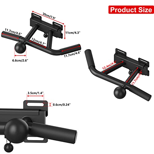 ONETWOFIT Barra di trazione per porta a parete resistente, barra per il mento multifunzionale, barra per porta fitness portatile