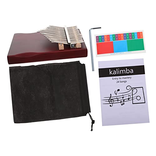 Yardwe 1 Set Tone Kalimba Finger Piano for Beginners Ergonomic Design Comfortable Polished Music Plaything for Adults Starter Instrument for Creative Learning