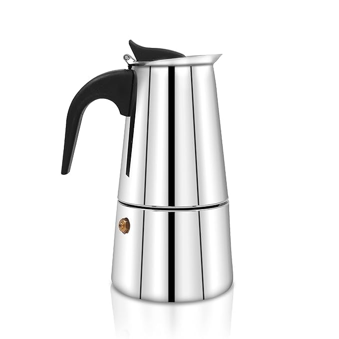 Image of Xpresso Stainless Steel Stovetop Coffee Percolator | South Indian Kaapi Maker | Moka Pot Espresso Maker | Mocha Pot Authentic Coffee Brewer- (4 Cups) 350ml,Silver