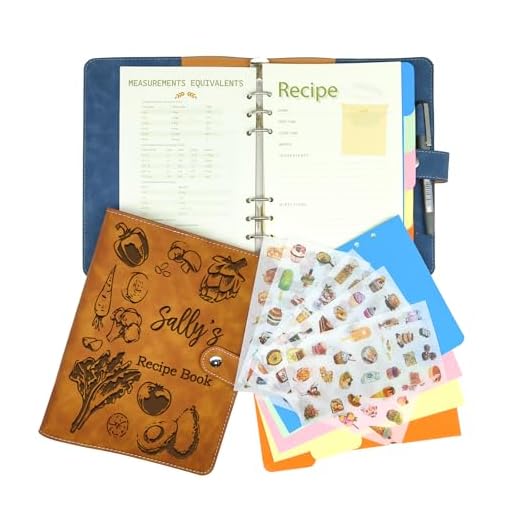 Personalized Leather Recipe Book, Handmade Recipe Book to Write in Your Own Recipes, Customized Blank CookBook, Handcrafted Gift for Christmas, Mom, Kids, Dad, Husband, Wife, Grandma, Birthday