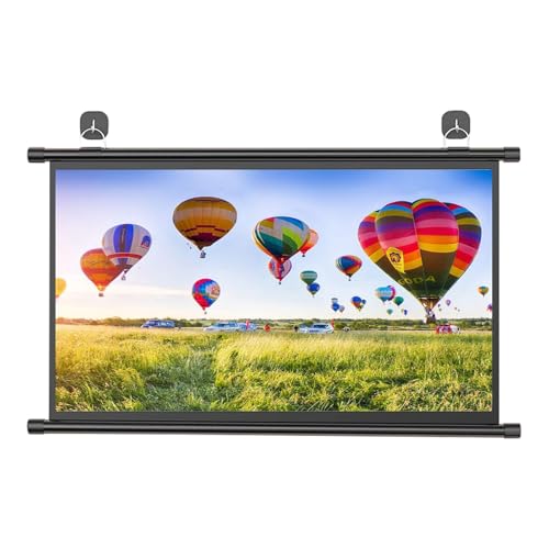Écran de Projection HD Pliable et Portable, Anti-Plis, à dérouler manuellement, pour Home cinéma, présentation, éducation, extérieur, intérieur, Public -16:09-50 (16:09-40)