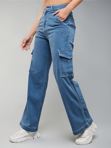 Image of Miss Chase Women's Wide Leg High /Mid Rise Regular Length Jeans