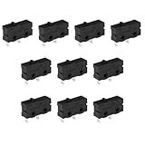 ECSiNG 10 Stück KW11-3Z-A 2-poliger Mikroschalter Ohne Hebel 10T85 SPDT 5A 125 250VAC für die Elektrische Verkabelung von Kraftfahrzeugen