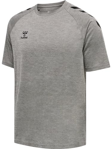 Hummel T-Shirt Blanc Gris en taille S pour homme au style sportif