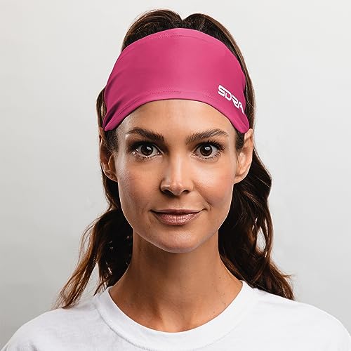 Image of Suddora Solid Color Wide Headband /Sweatband (Made in USA) - Workout, Football, Soccer, Yoga (Pink)
