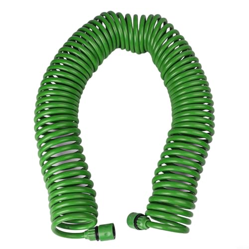 Manguera de jardín, manguera en espiral con reajuste automático de manguera, flexible extensible hasta 7,5/10/15/20 m, válido para ducha de riego y conector de grifo, resistente a los rayos UV (20 m)