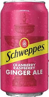 Cranberry Raspberry Ginger Ale Soda, 12 fl oz, 24 Pack