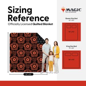 Image of Northwest Magic The Gathering Magical Sorcerey Full /Queen Quilted Blanket, Comfy Throw, Adults Boys Girls, Soft Lightweight Bedding for Bed, or Couch, 90 x 90 inches