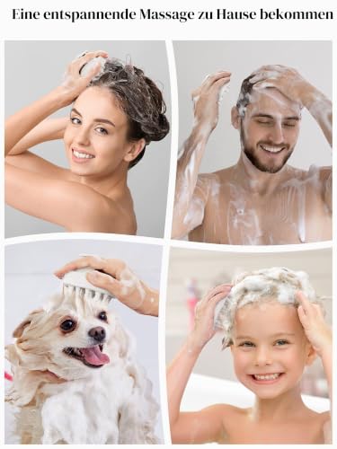 HEETA Kopfhaut Massagebürste, Shampoo Bürste mit Weichen Silikonborsten zur Entfernung von Schuppen und zur Linderung von juckendem… – Ansicht 8