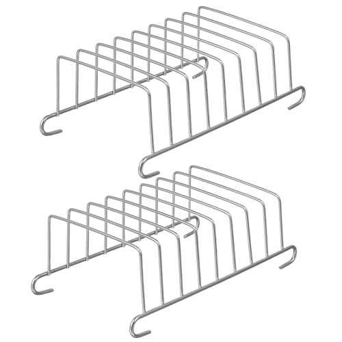 BETOOKY Soporte de Acero Inoxidable para Freidora de Aire 2 Piezas, Rejilla para Pan y Vaporera Resistente al Calor, Accesorio Versátil para Cocina y Horneado en Casa