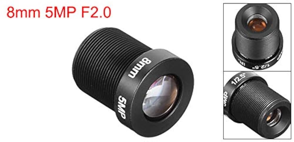 カメラレンズ Amazon | uxcell カメラレンズ 焦点距離8 mm 5MP F2.0 FPV CCTV
