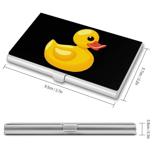 Rubber-yellow-duck Business Card Holder Alloy Multi Wallet Credit Card ID Pocket Name Case2
