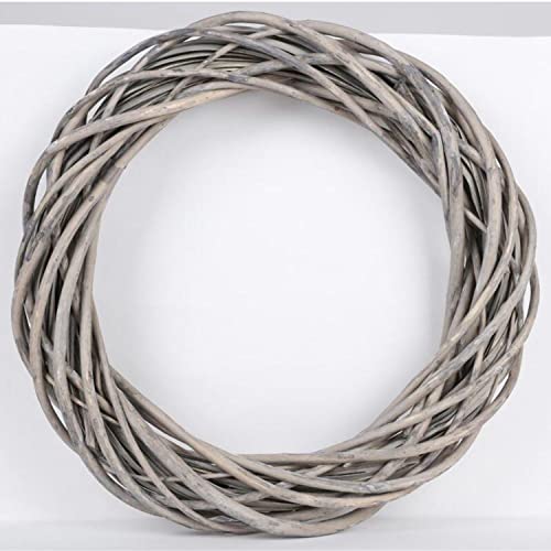 Decorative Willow Wreath Ring Diameter 36 cm Easter Advent Craft Wood Natural Door Decoration