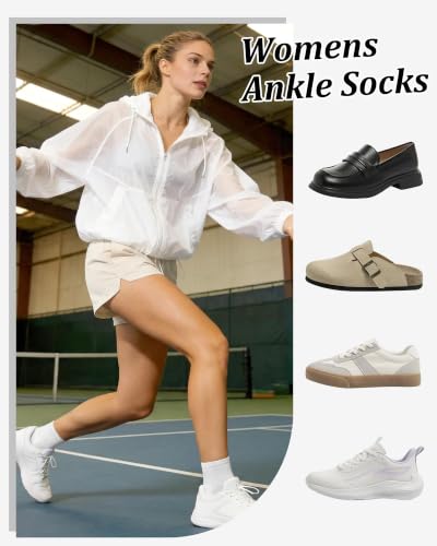 Image of YSense 10 Pairs Womens Ankle Socks Cotton Quarter Socks Women Men