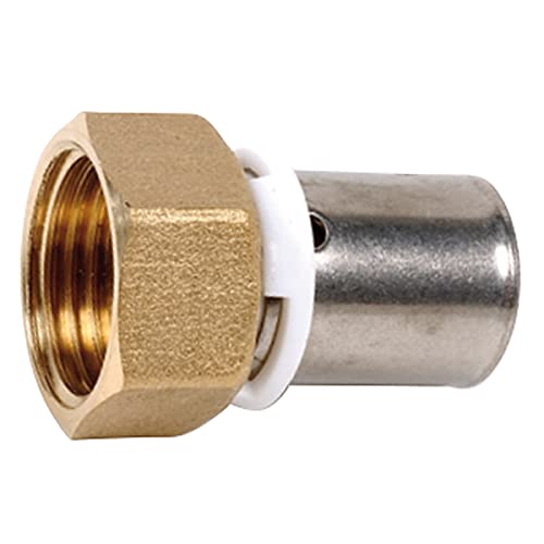 DIPRA - Raccord PER à sertir droit écrou tournant femelle F12/17 (3/8) - Ø16 mm - raccord plomberie PER