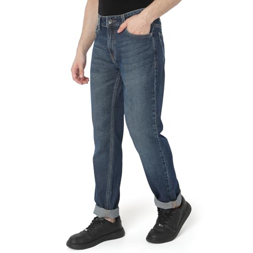 Image of Spykar Men's Mid Rise Regular Jeans