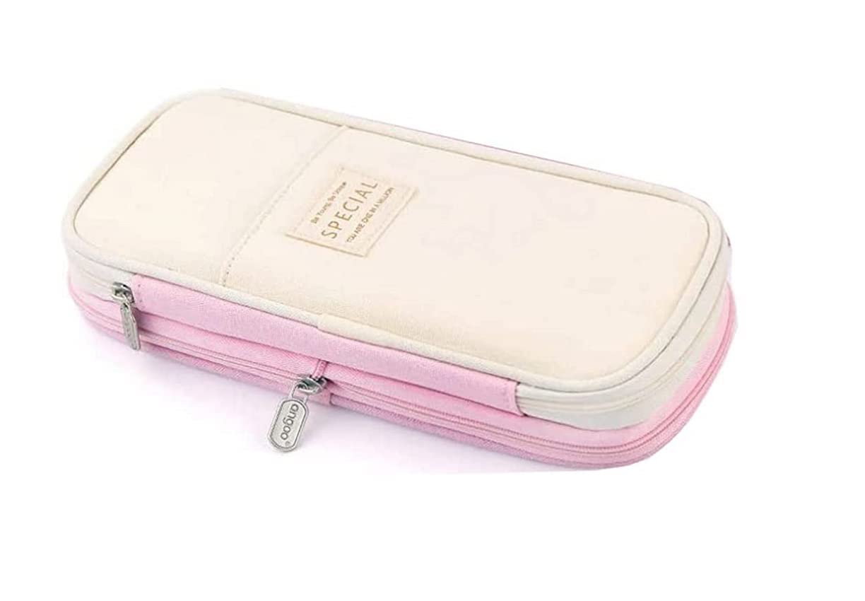 TREXEE Large Pencil Case, Pen Pouch, Canvas Bags Pencil Pouch for Girls & Boys, Compass Pencil Box for School, Aesthetic Stationary Pouches Kids Office School Supplies (Pink) (B0BWYGKPZS) Amazon Price History, Amazon Price Tracker