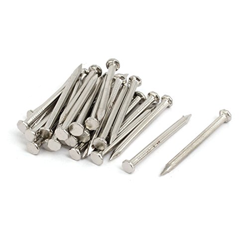 Aexit 3mm x Fastener 40mm Fiber Concrete Cement Wall Point Tip Nails Silver Tone 30pcs Model:30as476qo183