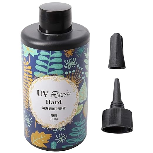 ADOERE UV Resin Hard with 200g Pointed Nozzle for Easy Release for Jewelry Making and DIY Resin Art-image-1