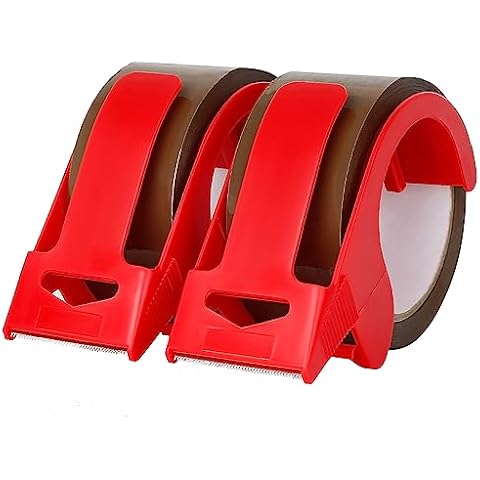 CHUANGSEED 2-Pack Brown Packing Tape with Dispenser -2.7mil x 1.88" x 55Y Heavy Duty Packing Tape for Moving Boxes-Moving Tape Strong Adhesive Packaging Tape. Cover