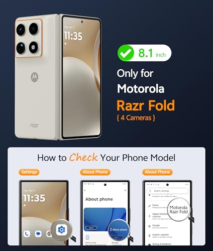 Image of FNTCASE for Motorola Razr Fold Case: Magnetic Clear Cases Compatible with Magsafe Military Grade Drop Anti Yellowing Cell Phone Cover - Shockproof Protection Bumper Transparent Phonecase