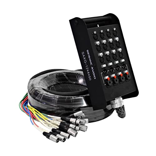 Câble serpent XLR 12 x 4 robuste de 15,2 m pour scènes et studios