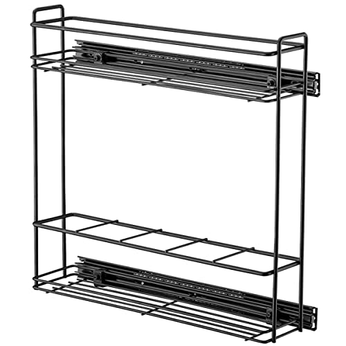 Porta Temperos Condimentos Latas Óleos Corrediça Deslizante Preto...