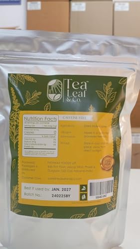 Image of Tealeaf & Co. Mullein Leaf Tea Blended with Fresh Herbs - Pure Herbal Tea Bags with Mullein Leaf Extract - Flavored Herbal Blend - Low Caffeine - Gluten Free - 50 Teabags