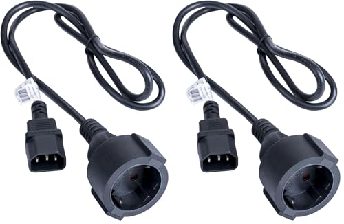 Câble d'alimentation Schuko 3 Broches IEC C14 AK-PC-13A Noir pour Prise Europe