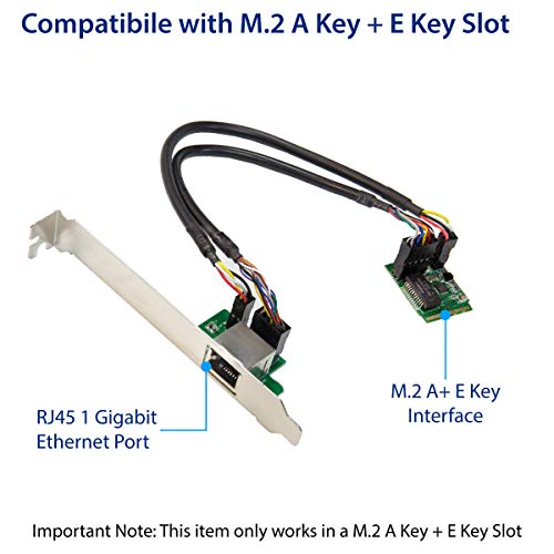 Image of M.2 Gigabit Ethernet Module - GigaLAN 1000BASE-T M.2 A+E Key NIC Modules
