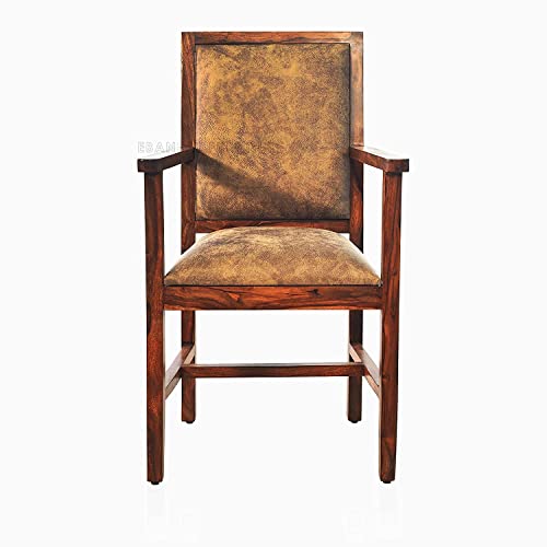 Image of 1 Seater Sofa Arm Chair | One Seater Sofa, Solid Sheesham Wood, Honey