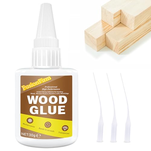 Holzleim, 30g Holzklebstoff, Anti-Vergilbung, Sofort starker Klebstoff zum Verbinden von Holz, Eiche, Walnuss, Mahagoni, Holzmöbeln, Holzprodukten, Holzhandwerk, Holzkante