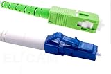 Elfcam® - 3 metry kabel światłowodowy SC/APC do LC/UPC jednomodowy Simplex, 9/125 μm Optyczna Podwiązka LSZH