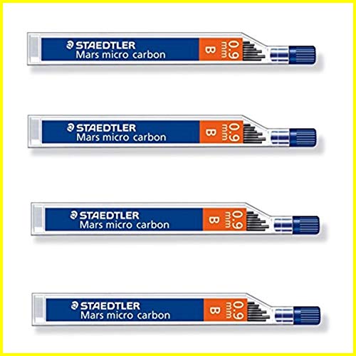 Staedtler - Minas de repuesto HB de microcarbono 250 de 0,9 mm, 4 paquetes.(48 minas)