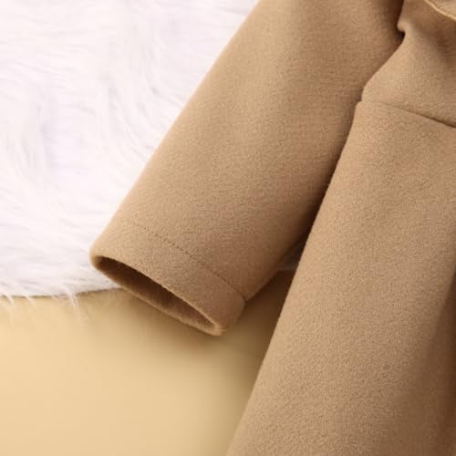 Toddler Baby Girl Clothes Jacket Coat Long Sleeve Flounce Ruffle Buttons Dress Coat Fall Winter Outfit4