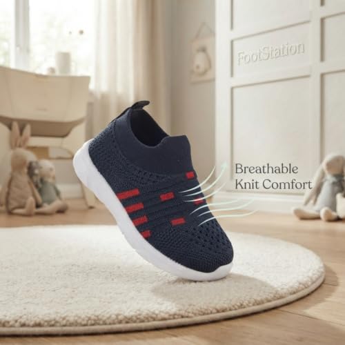 Image of Infant Shoes for Baby Boys & Girls | Musical Sound Walking Shoes | First Walker Shoes for Toddlers | Lightweight Breathable Knit Sneakers | Soft Sole Comfortable Slip On Shoes for Newborns, Babies & Kids