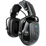 SAFEBUILDER Bluetooth Hard Hat Ear Muffs, SNR 26dB Adjustable Cap-mounted Ear muff, Helmet Attachable Earmuff (Black Bluetooth Ear Muffs Safety Helmet Type)