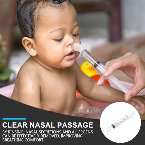 Image of DOERDO Nasal Syringe Irrigator, 8PCS Infant Nasal Irrigator, Silicone Tip Professional Infant Nose Cleaner, Reusable