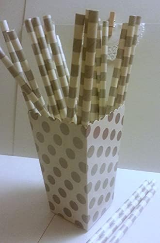 Unique Polka Dots Treat Boxes, 5.5" x 4", Silver