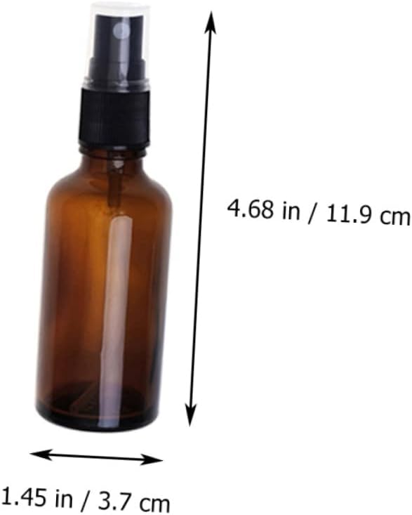 LIFKOME 8Pcs 50ml Brown Glass Spray Bottles for Travel Outdoor Use image 2