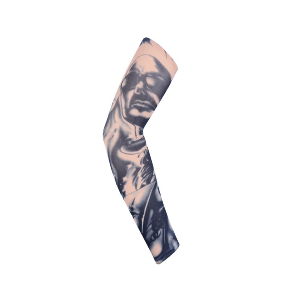 1 x Unisex-Sommer-Tattoo-Armstulpen für Herren, Unisex, Damen, Sonnenschutz, Arm-T-Shirt, UV-Schutz, Hip-Hop, Punk, Slip-On-Tattoo, 14, 5 Stück, 14, One size