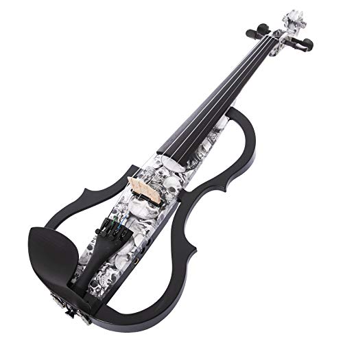 Kinglos 4/4 Colored Solid Wood Advanced 3-Band-Eq Electric/Silent Violin Kit With Ebony Fittings Full Size (Sddh1312) #TOP5
