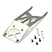 Atomik RC Alloy Front Skidplate, Grey fits the Traxxas 1/10 Slash and Other Traxxas Models - Replaces Traxxas Part 5837
