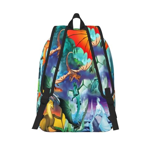Light Daily Canvas Backpacks，Unisex Primary Wings Anime Fire Backpack Gifts，Adjustable，Casual Work Elementary Laptop Daypacks Bookbag3