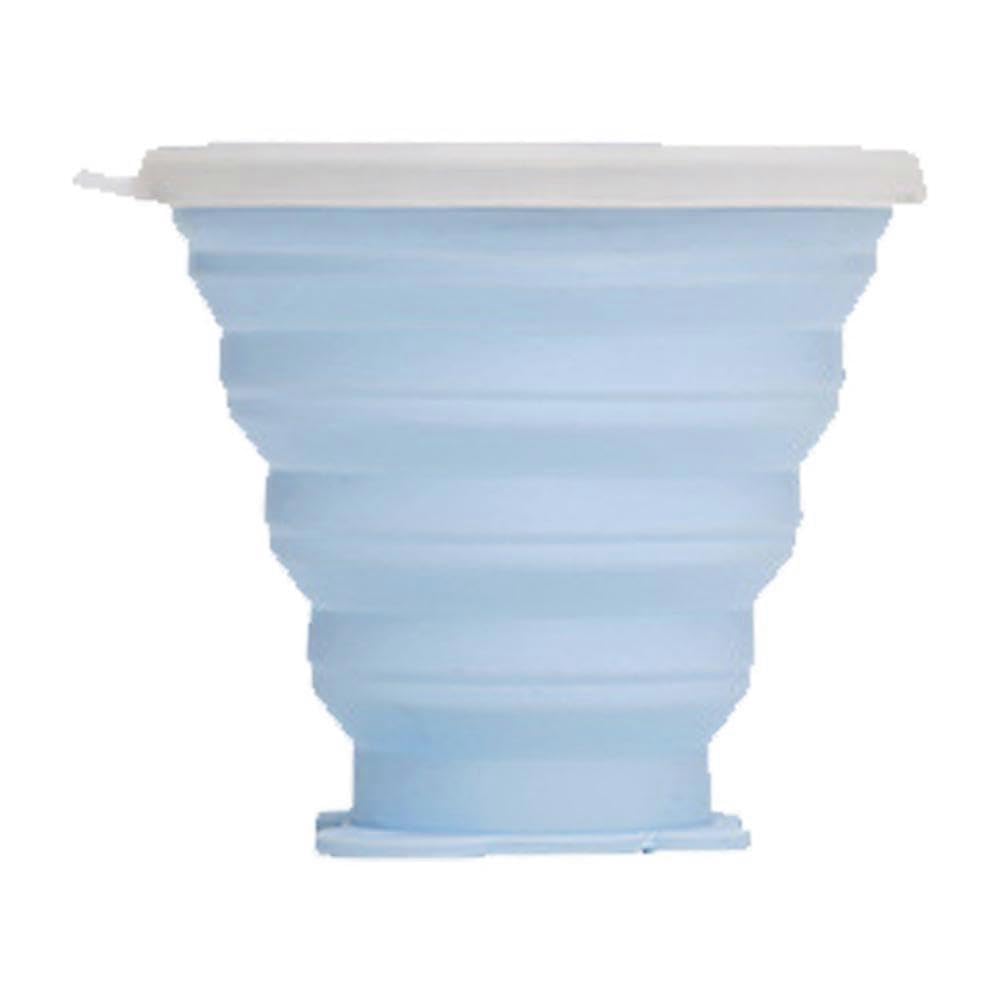 JOYHAPPST Silicone Collapsible Travel Cup, Silicone Folding Camping Cup with Lids Expandable Drinking Cup for