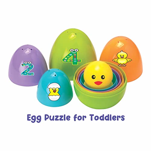 Image of toymate Find The Chick In Egg Nesting Toy - Helps In Motor Skills & Early Development Montessori Toy Games For Toddlers 1+ Years, Multi