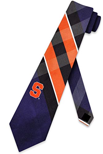 Syracuse Grid Neck Tie with College Sports Team Logo