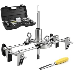 Idong Door Lock Mortiser Kit, Door Lock Hole Opener Kit, Fitting Jig Maintenance Set, Lock Jig Mortising Machine with 18/22/25mm Tungsten Steel Cutters for Wooden Doors and Woodworking Installation