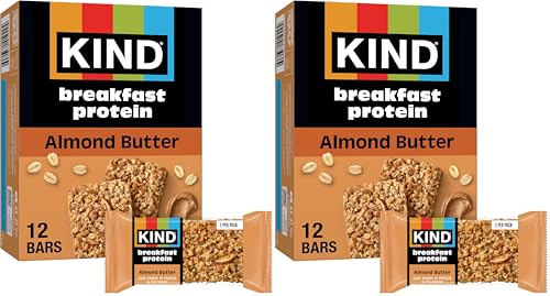 Image of KIND Breakfast Protein Bars,Almond Butter,Healthy Snacks,Gluten Free,8g Protein,6 Count (Pack of 2)